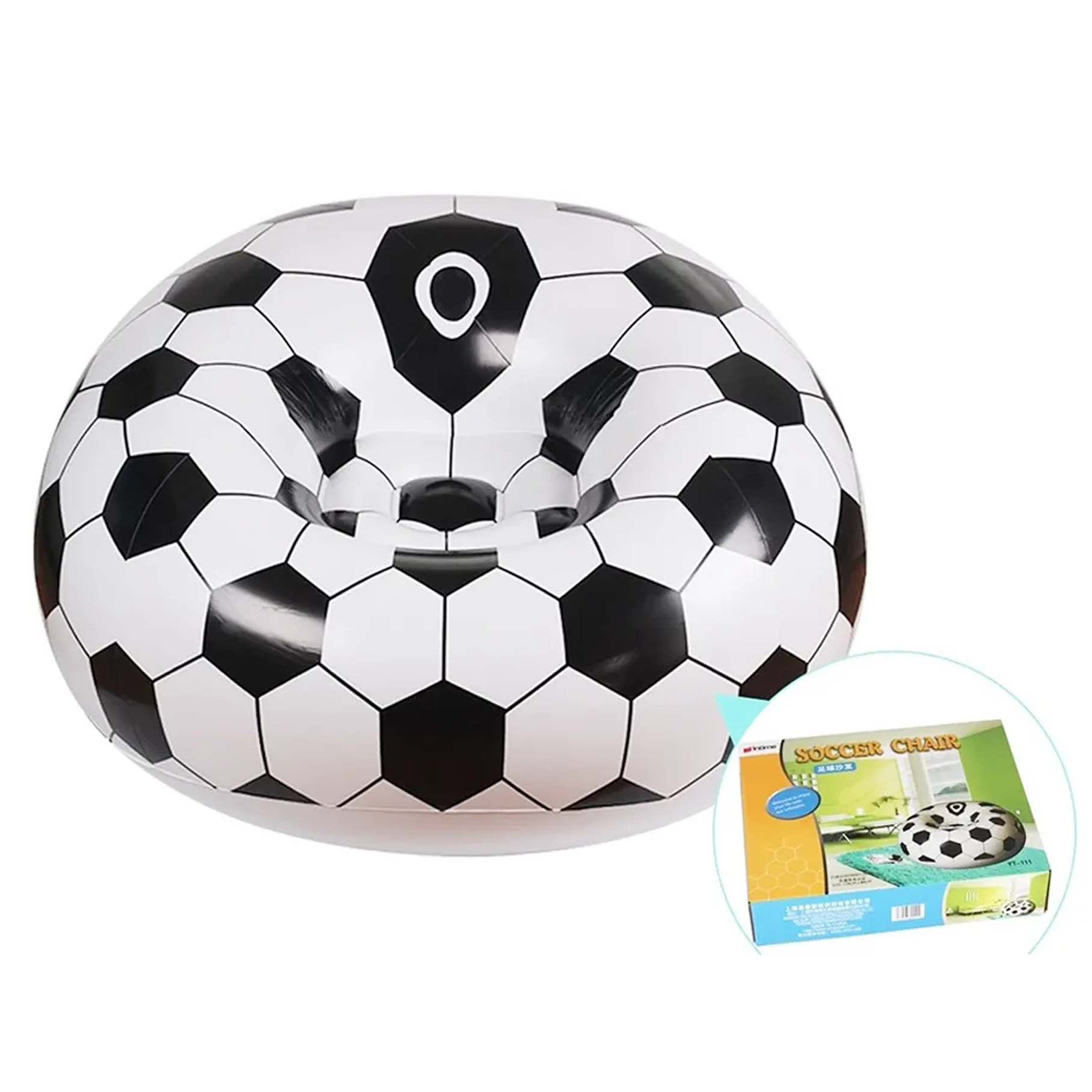 Puff Sofa Inflable Diseño Futbol 110X80CM 1