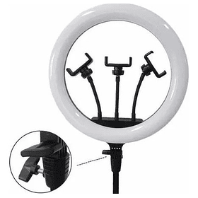 Aro Led 14  (36cm) + Trípode 2,1 M Con 3 Soporte De Celular