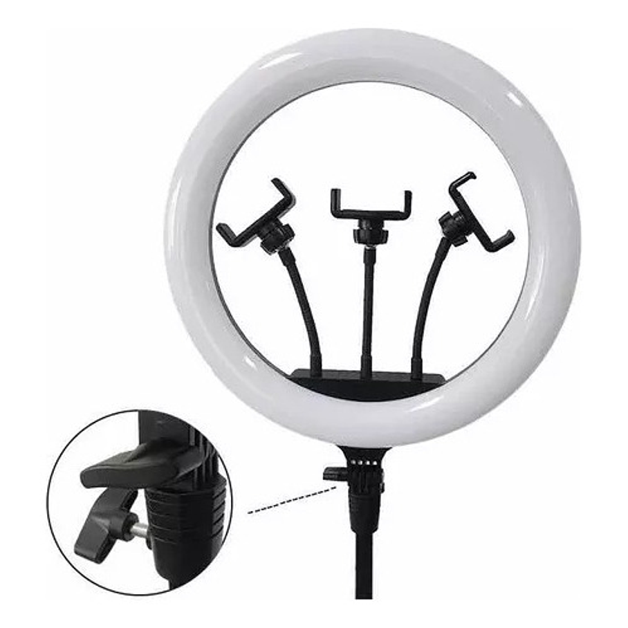 Aro Led 14  (36cm) + Trípode 2,1 M Con 3 Soporte De Celular 2
