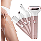 Kit Depiladora Afeitadora Facial Corporal Usb 4 En 1 Surker Color Rosa - Miniatura 3