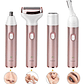 Kit Depiladora Afeitadora Facial Corporal Usb 4 En 1 Surker Color Rosa - Miniatura 4