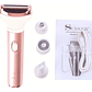Kit Depiladora Afeitadora Facial Corporal Usb 4 En 1 Surker Color Rosa - Miniatura 5