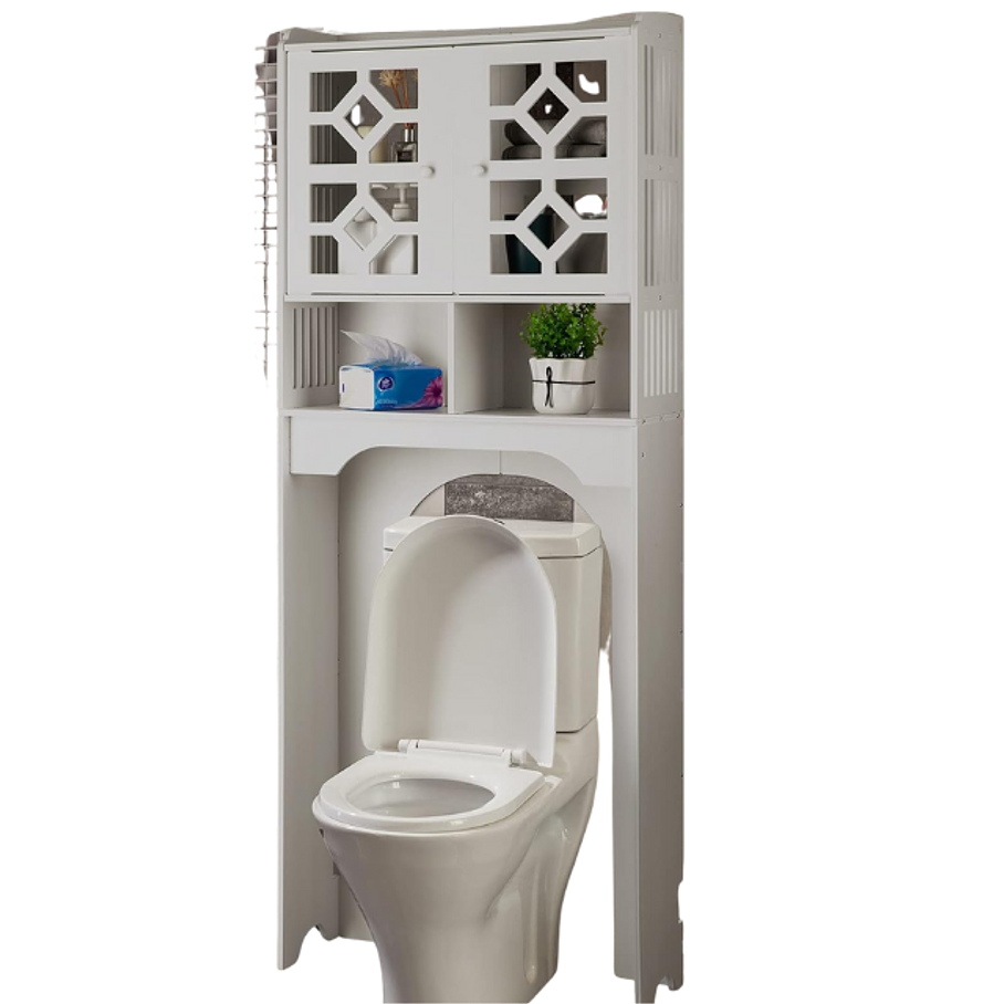 Mueble Estante de Baño Multifuncional Blanco  1
