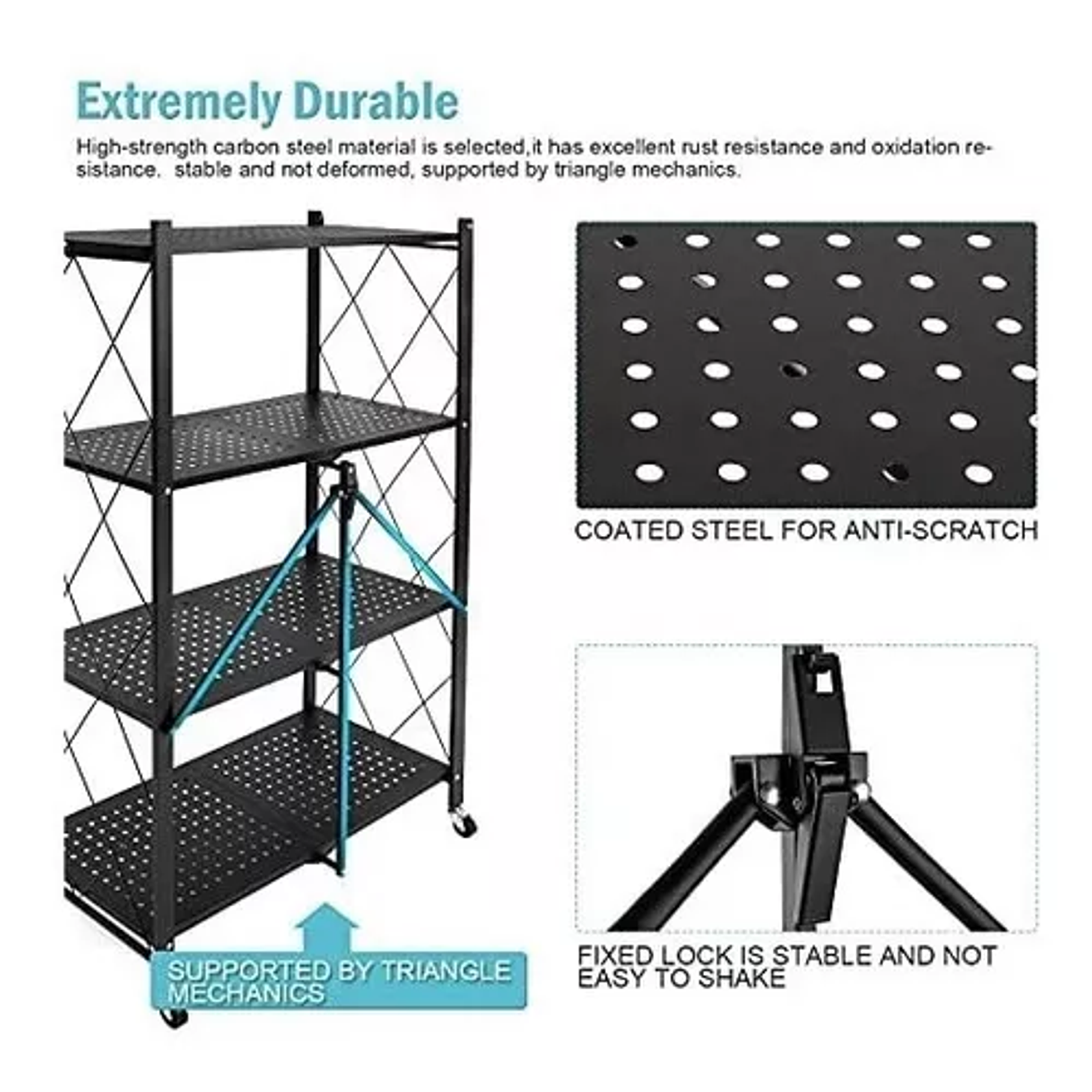 Estante Móvil Carrito Organizador Multiuso 3 Niveles 2