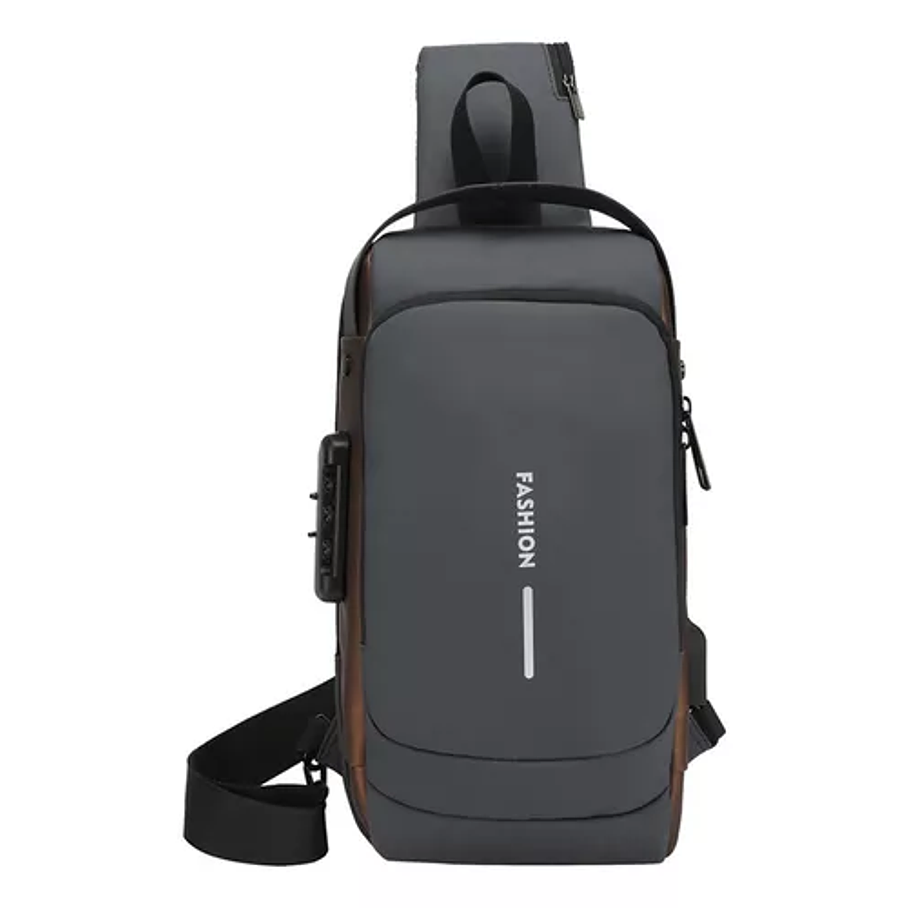 Bolso De Hombro Cruzado Para Hombre, Mochila Usb Pequeña 1