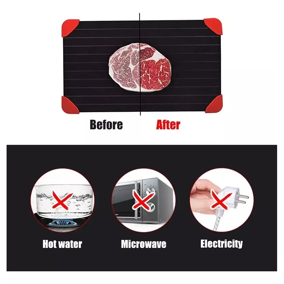 Bandeja Para Descongelar Rápido Tabla De Aluminio para Carnes 8