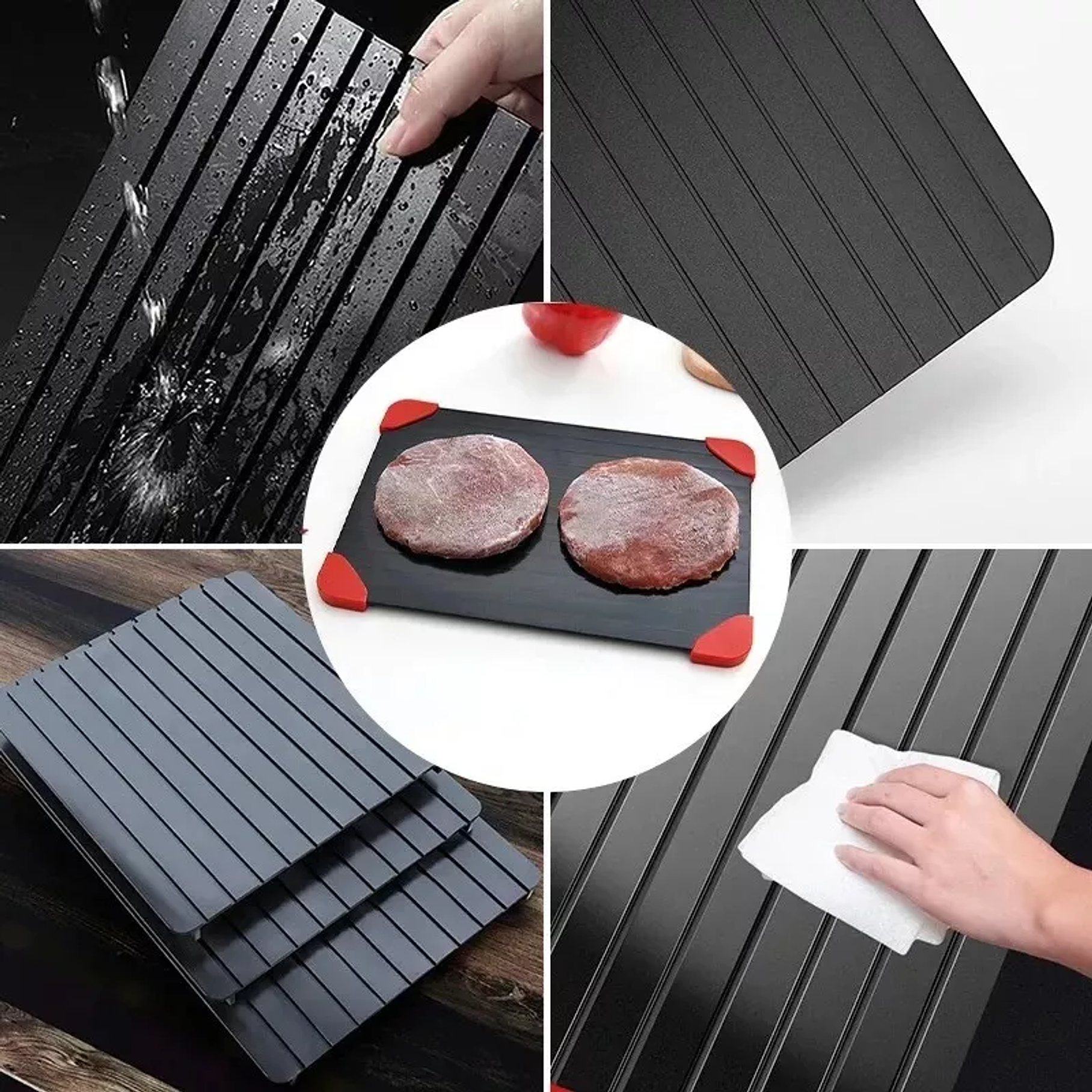 Bandeja Para Descongelar Rápido Tabla De Aluminio para Carnes 3