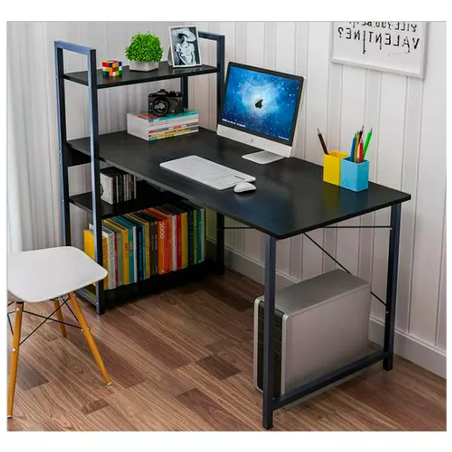 Escritorio Premium Resistente Pro Con 3 Estantes 120x55cm 2