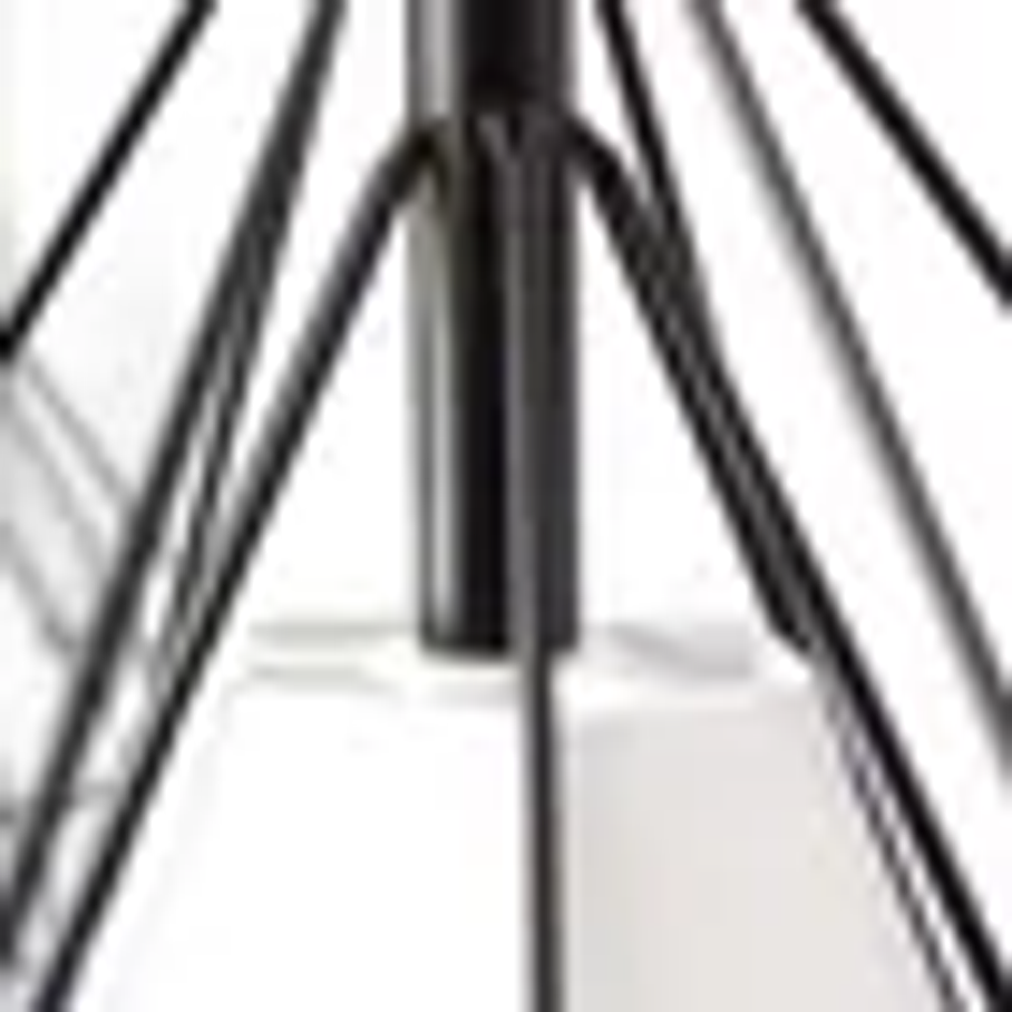 Lampara De Techo Colgante 3 Luces Tipo Diamante Con Roseta Color Negro 2