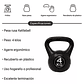 Pesas Rusas Kettlebell Athletic 4 Kg Fitness Entrenamiento Color Negro - Miniatura 3