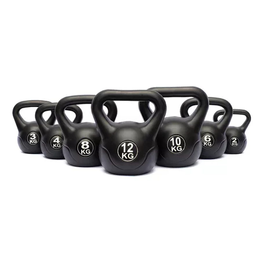 Pesas Rusas Kettlebell Athletic 4 Kg Fitness Entrenamiento Color Negro 6