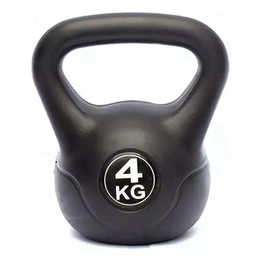 Pesas Rusas Kettlebell Athletic 4 Kg Fitness Entrenamiento Color Negro 1