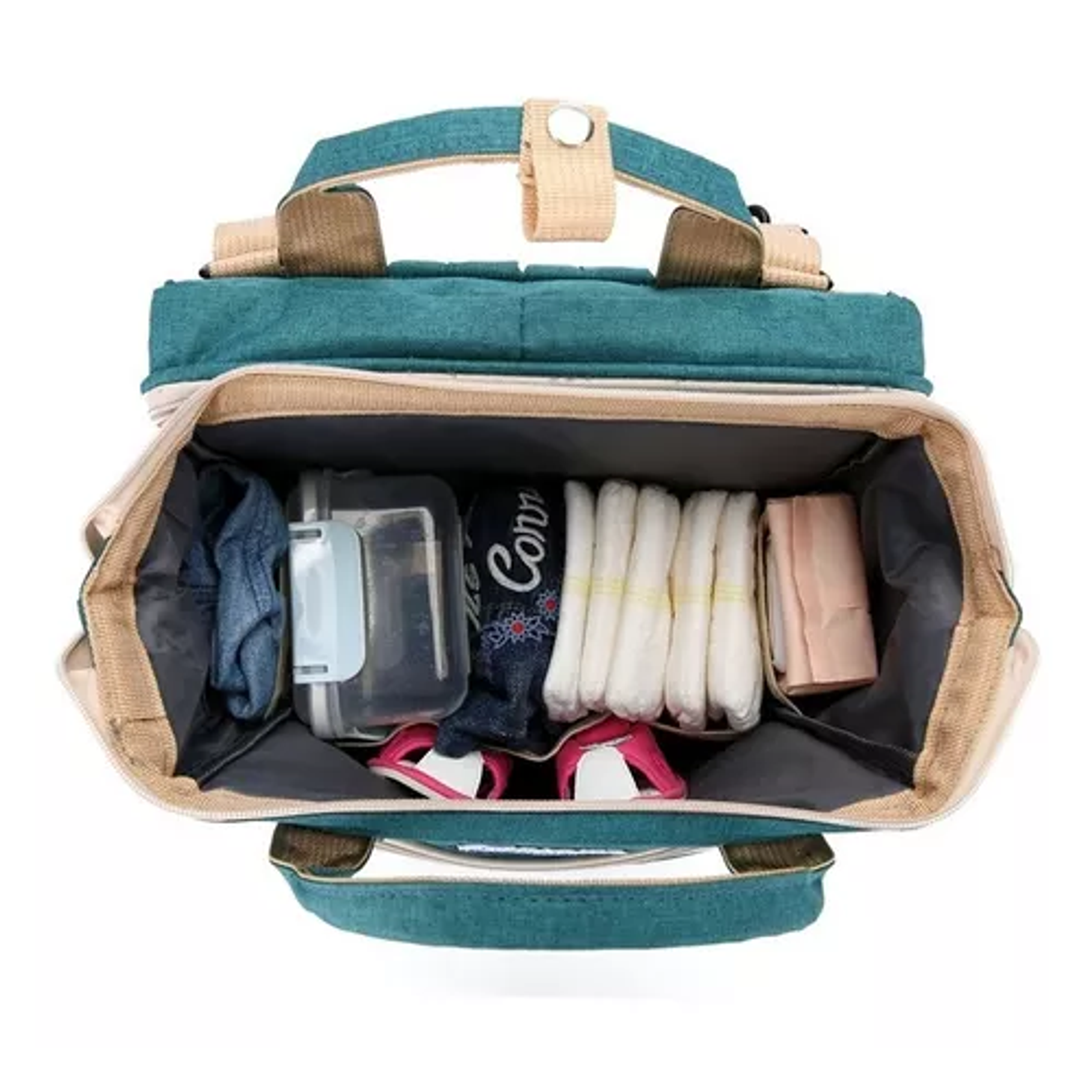 Mochila Panalera Cuna Impermeable Multifunción Bebe Viaje 12