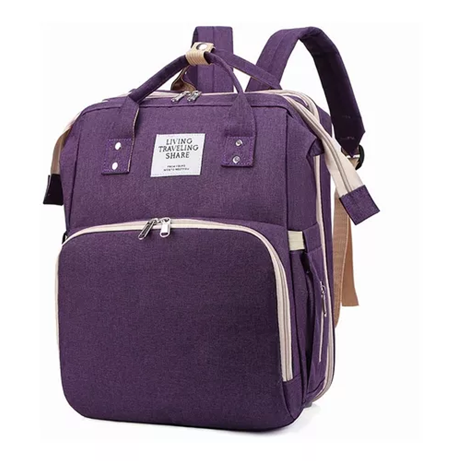 Mochila Panalera Cuna Impermeable Multifunción Bebe Viaje 5