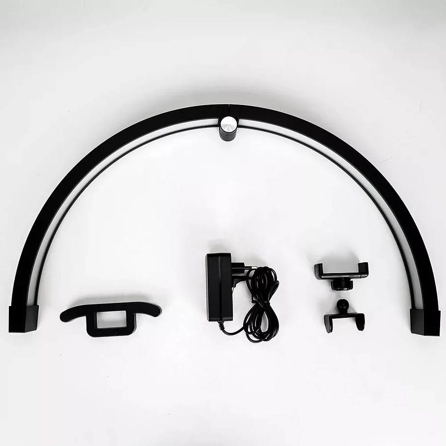 Lampara Led Media Luna Mesa Con Soporte Para Teléfono 4