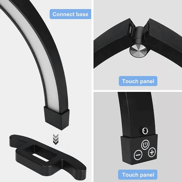 Lampara Led Media Luna Mesa Con Soporte Para Teléfono 5