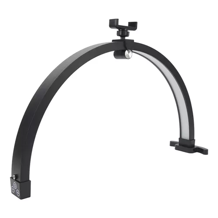 Lampara Led Media Luna Mesa Con Soporte Para Teléfono 2