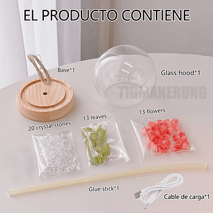 Lámpara Led De Noche, Romántica, De Tulipán, Para Armar