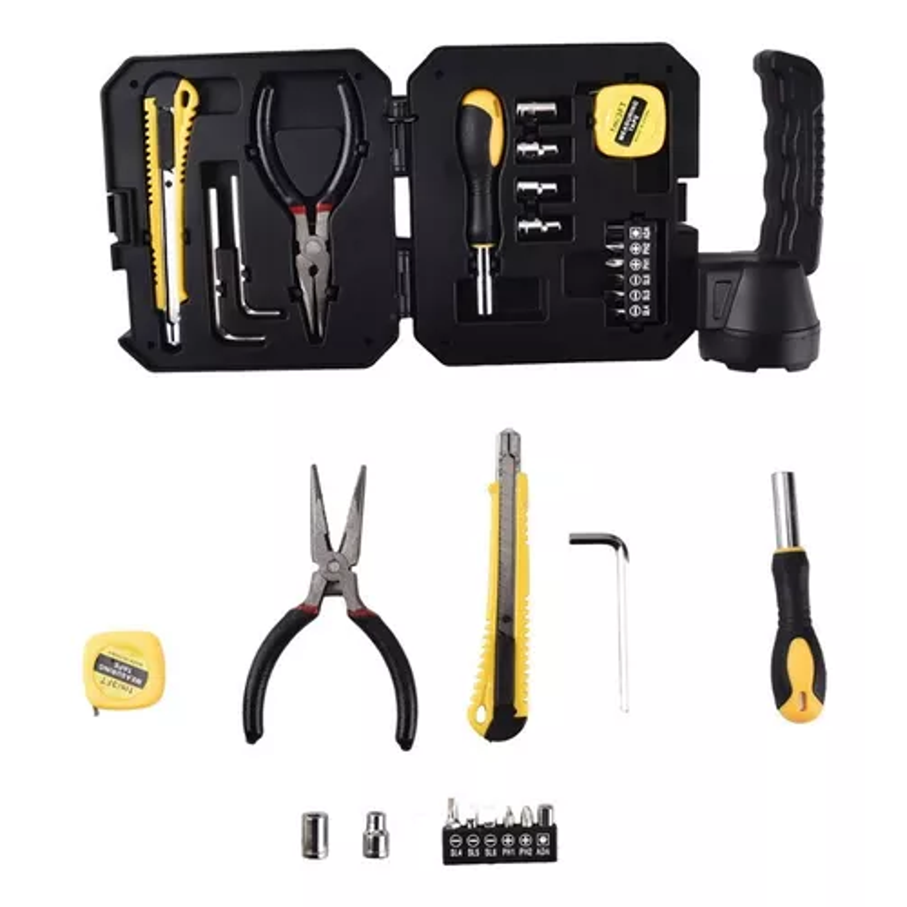 Linterna Solar Led Recargable + Kit De Herramienta 4