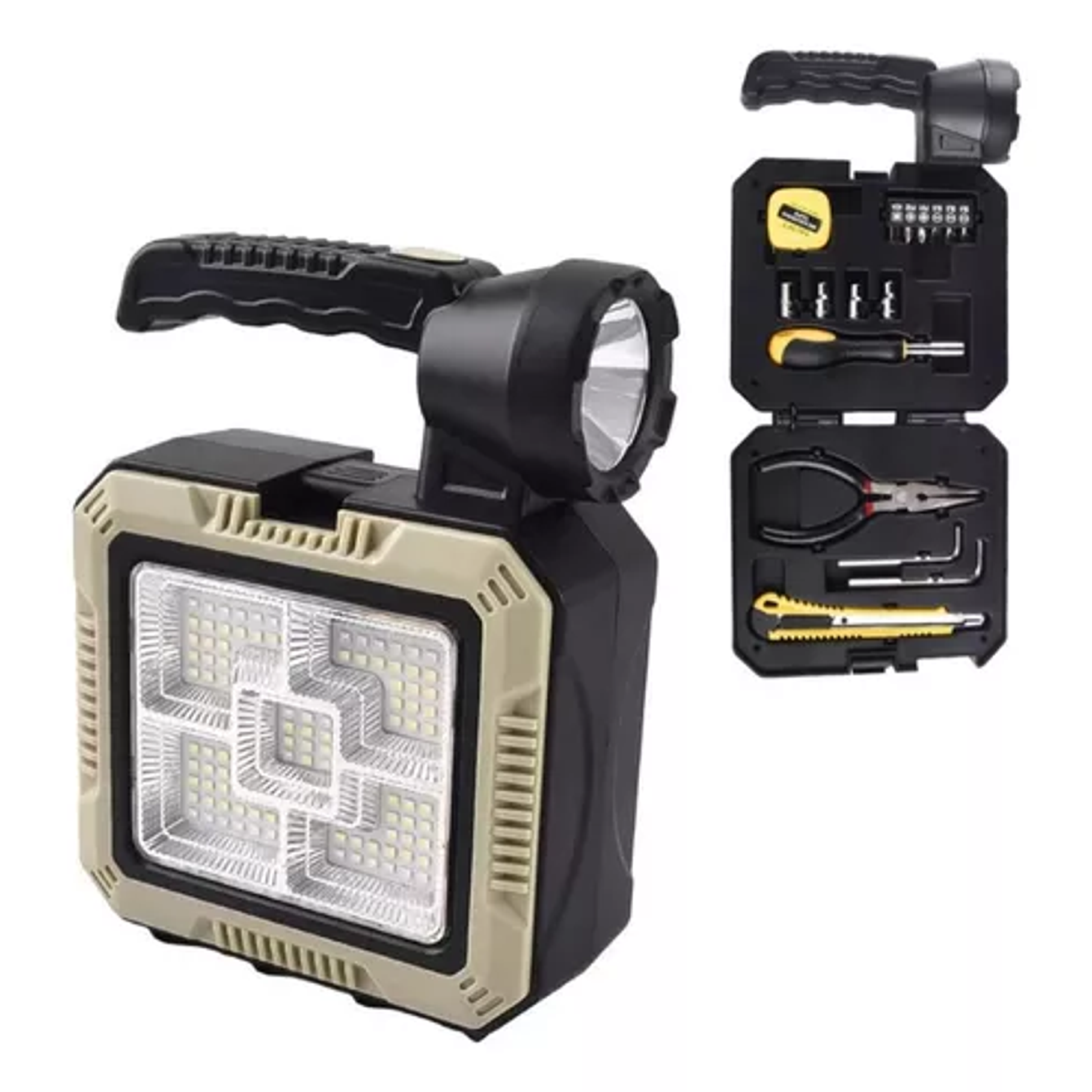 Linterna Solar Led Recargable + Kit De Herramienta 1