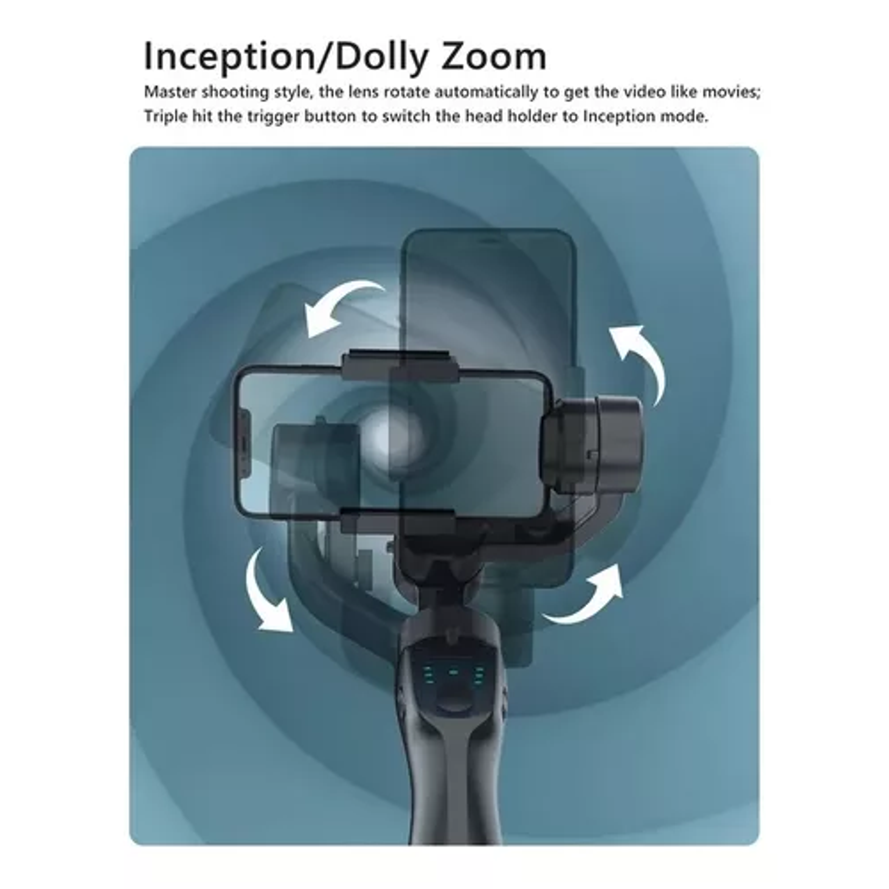 Estabilizador Gimbal 3 Axis Celular Steadycam iPhone Samsung Color Negro 4