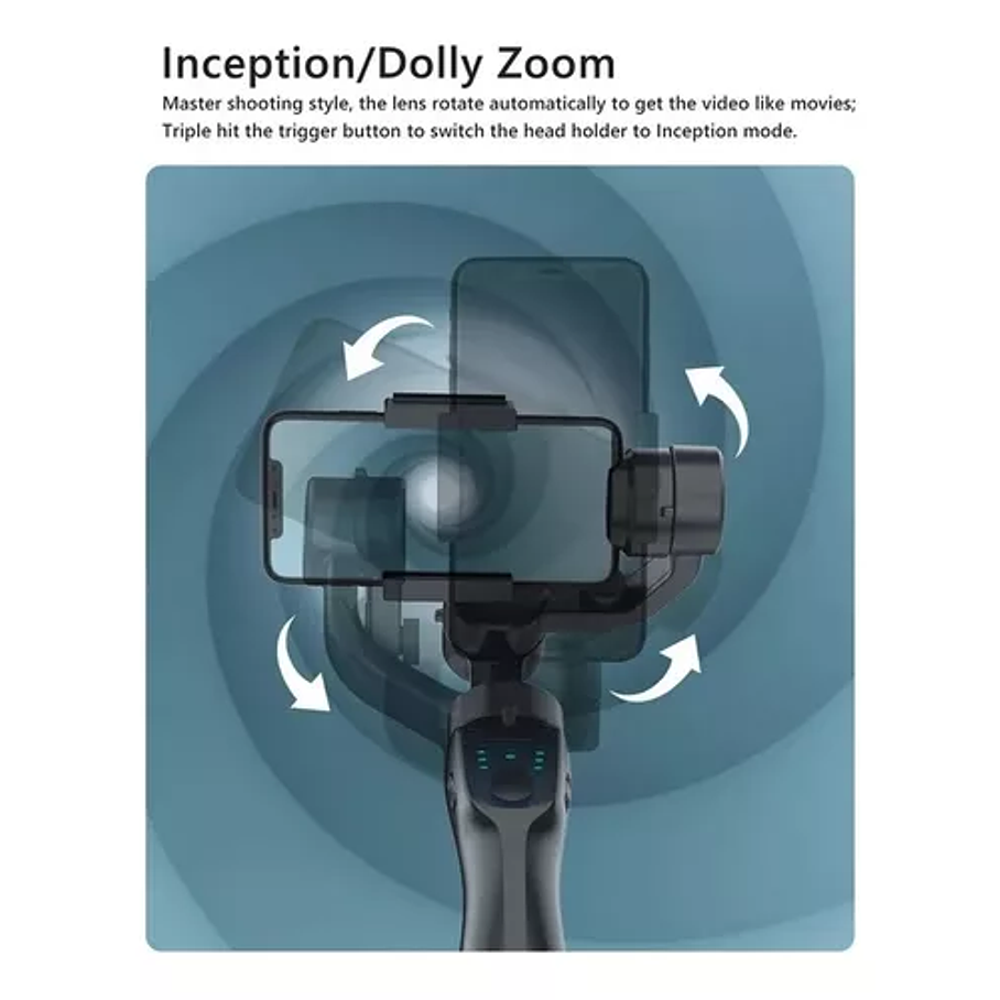 Estabilizador Gimbal 3 Axis Celular Steadycam iPhone Samsung Color Negro 4