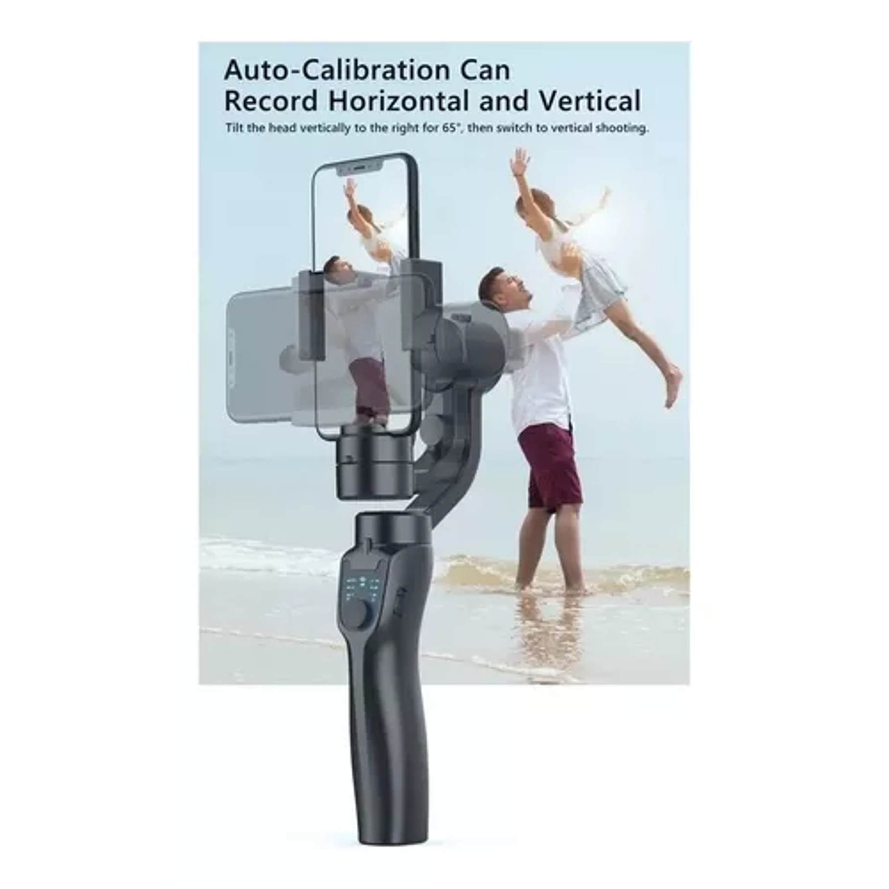 Estabilizador Gimbal 3 Axis Celular Steadycam iPhone Samsung Color Negro 5