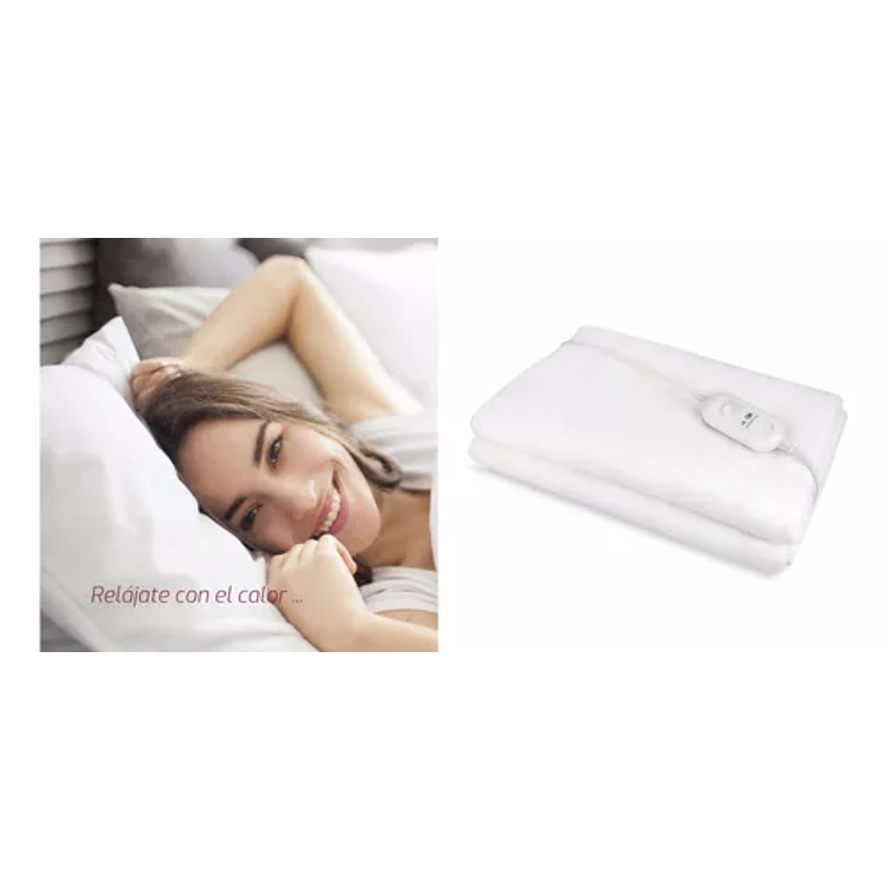 Calienta Camas Eléctrico 140 X 160 Cm 3 Niveles Blanco 2 Plaza 220V 2