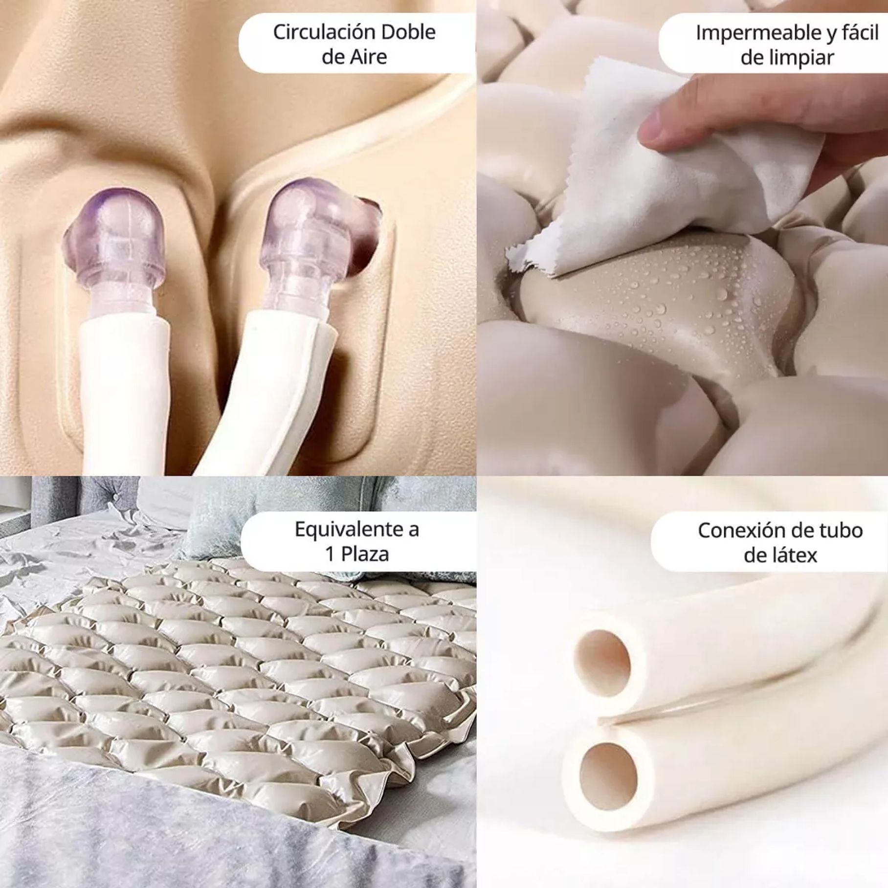 Colchón Antiescaras De 1 Plaza Con Motor 130 Burbujas  4