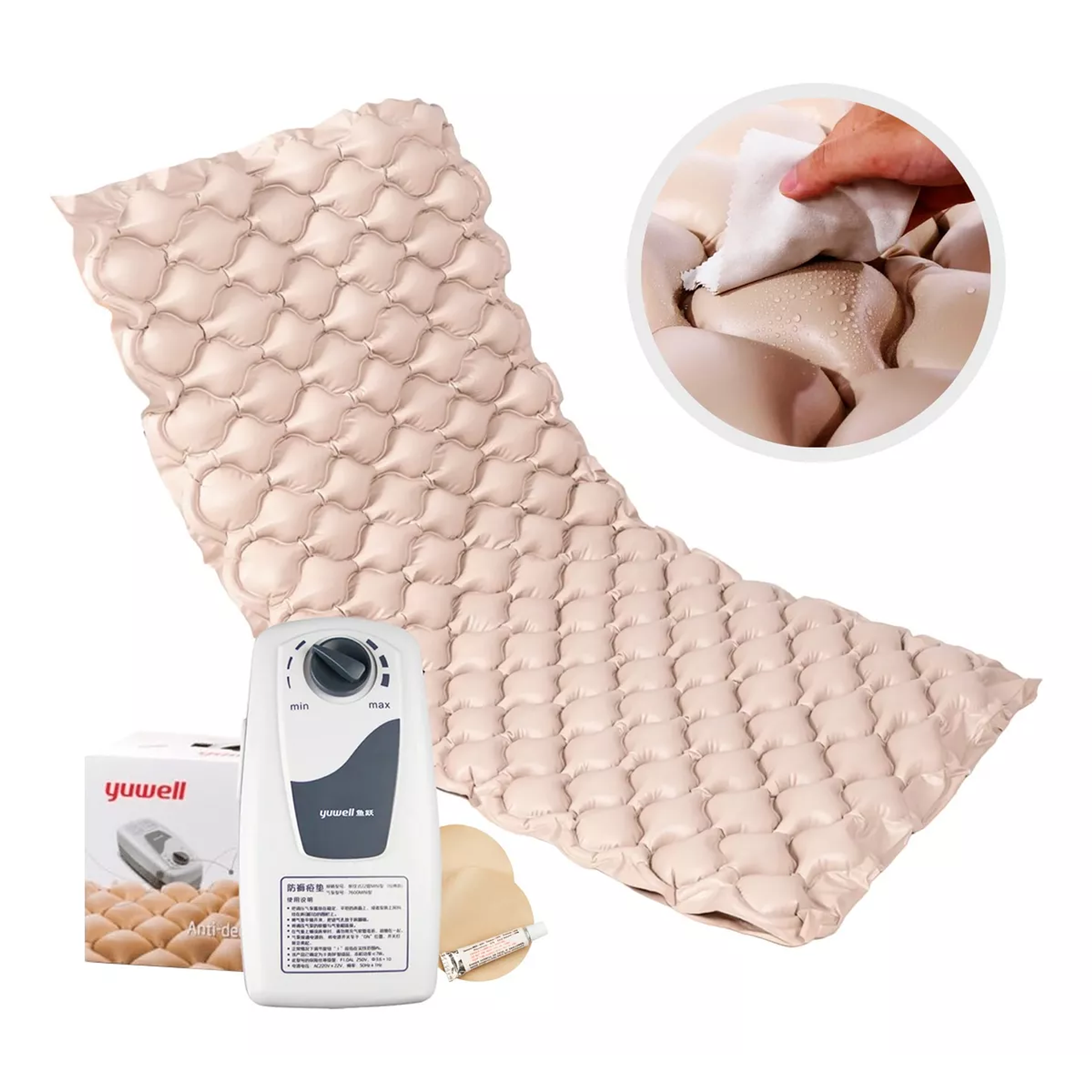 Colchón Antiescaras De 1 Plaza Con Motor 130 Burbujas  5