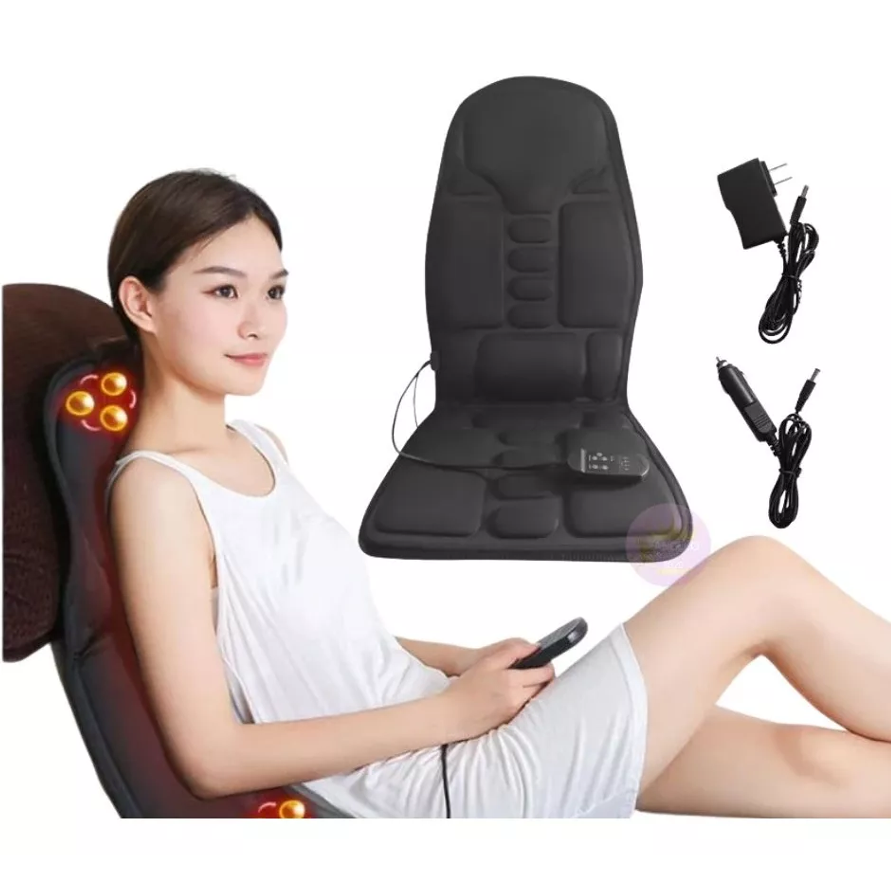 Asiento Masajeador Cojin Masaje Espalda Auto, Casa U Oficina 2