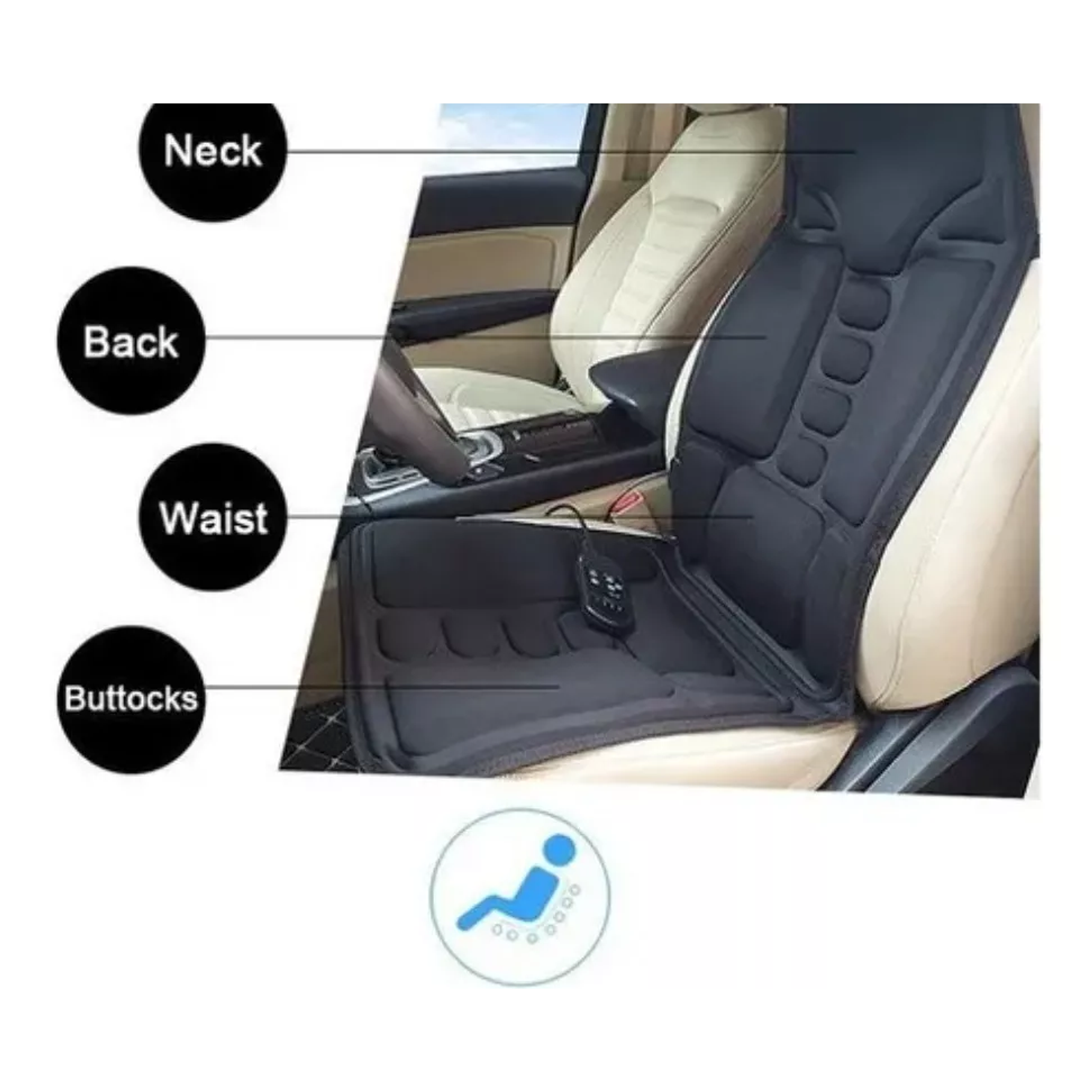 Asiento Masajeador Cojin Masaje Espalda Auto, Casa U Oficina 4