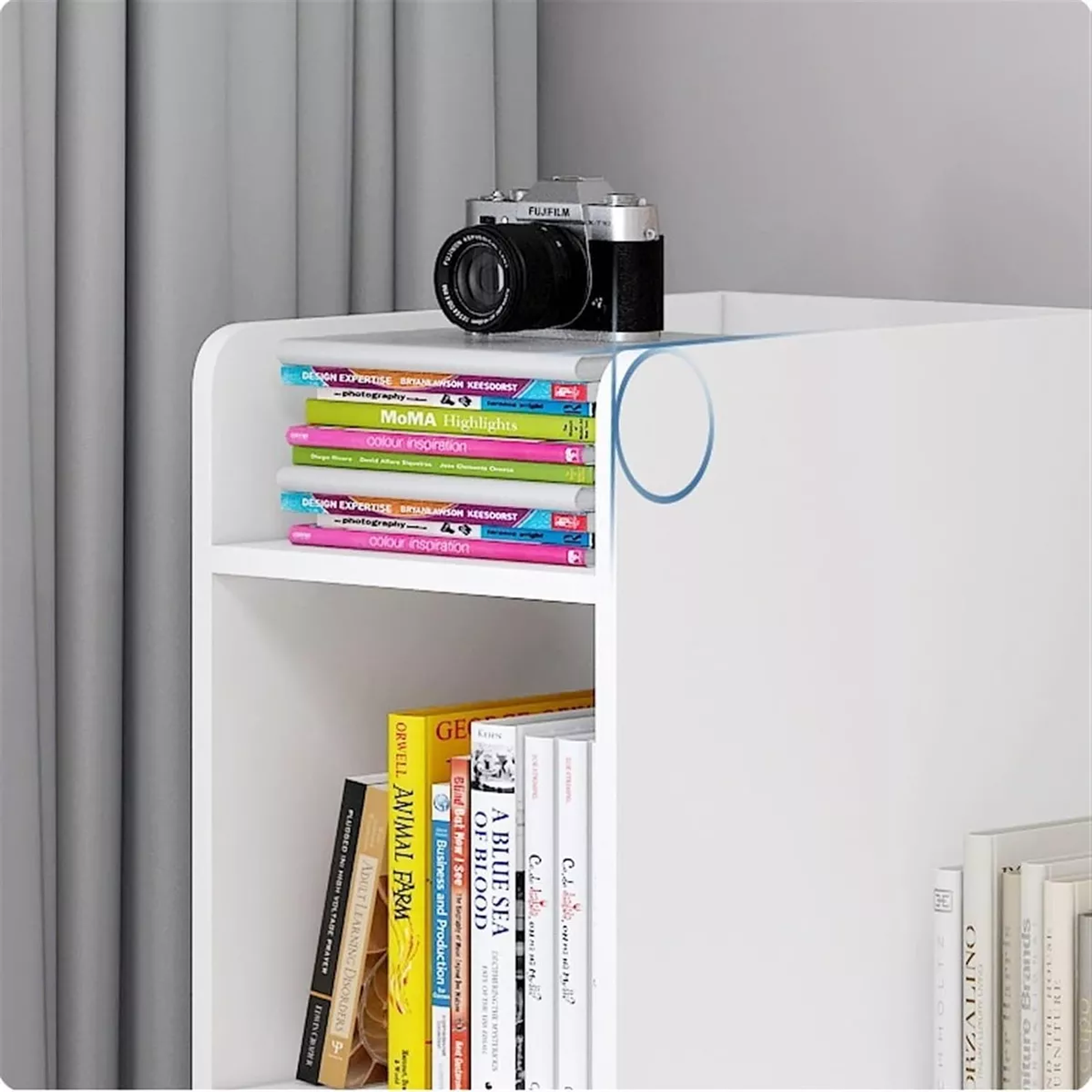 Escritorio De Estudio Moderno Blanco Con Repisa 2