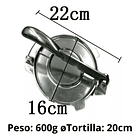 Prensa Para Tortillas Fajitas Patacones Masa Cocina 20 Cm Agregar a favoritos 5