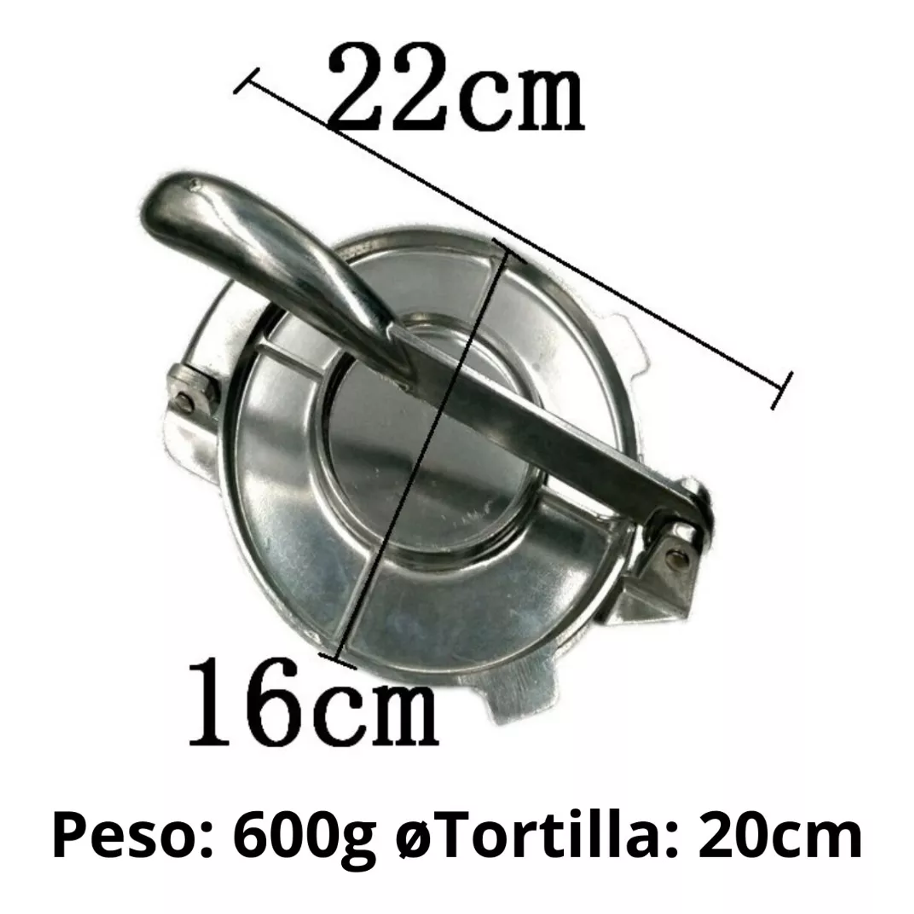 Prensa Para Tortillas Fajitas Patacones Masa Cocina 20 Cm Agregar a favoritos 5