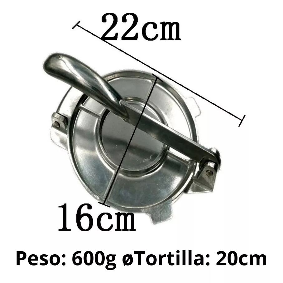 Prensa Para Tortillas Fajitas Patacones Masa Cocina 20 Cm Agregar a favoritos 5