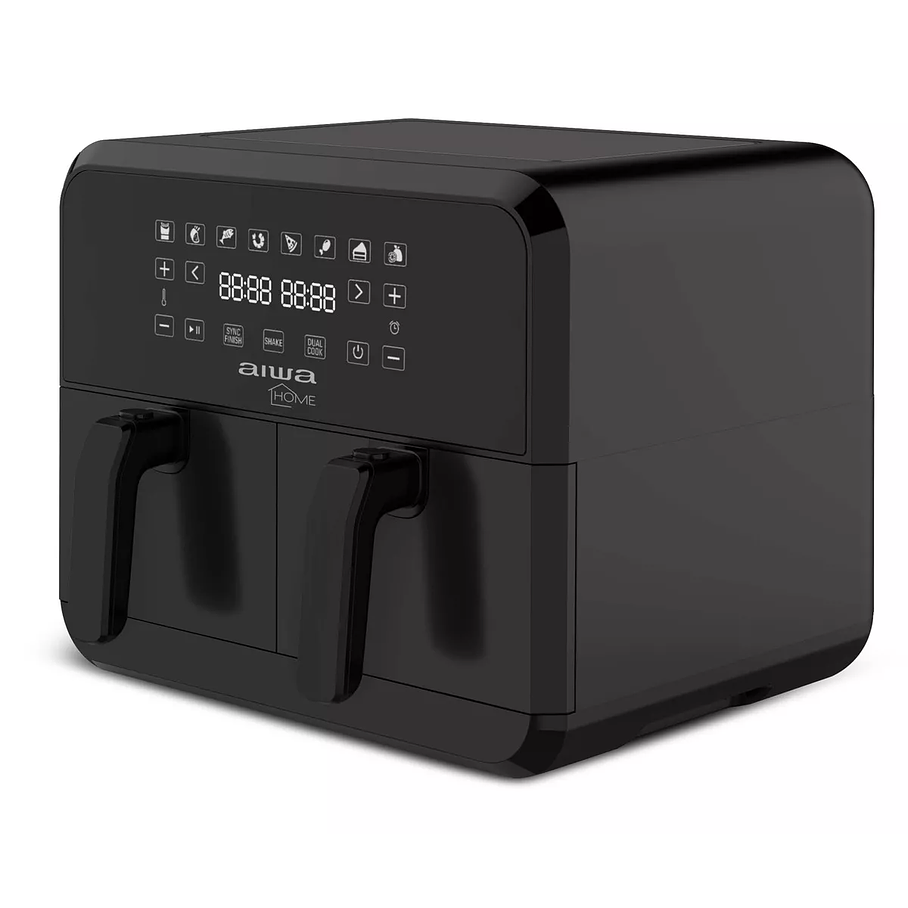 Freidora De Aire 8 Lts Con Dos Canastos Aiwa Aw-haft8001 Color Negro 1