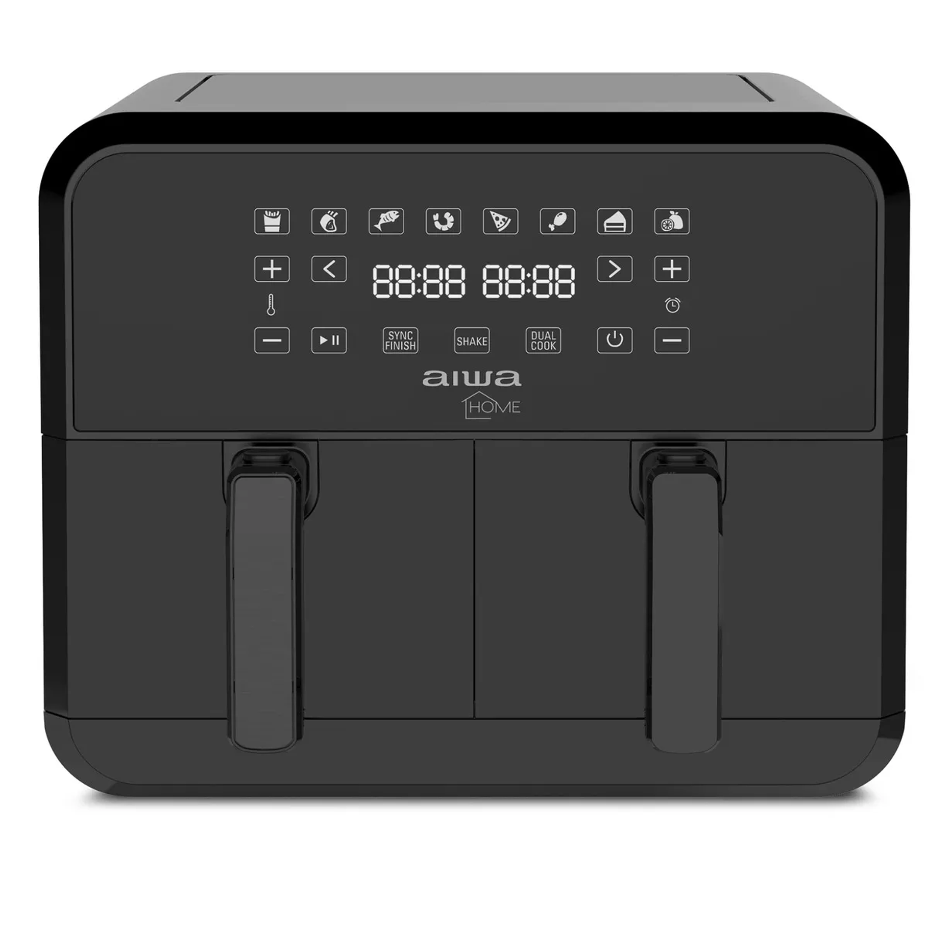 Freidora De Aire 8 Lts Con Dos Canastos Aiwa Aw-haft8001 Color Negro 2