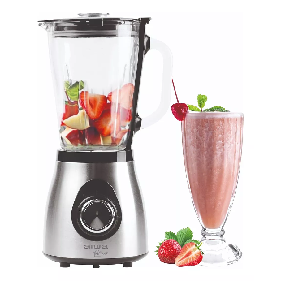 Licuadora De Pie Aiwa Acero Inoxidable 1.5l Pica Hielo 500w Color Gris 2