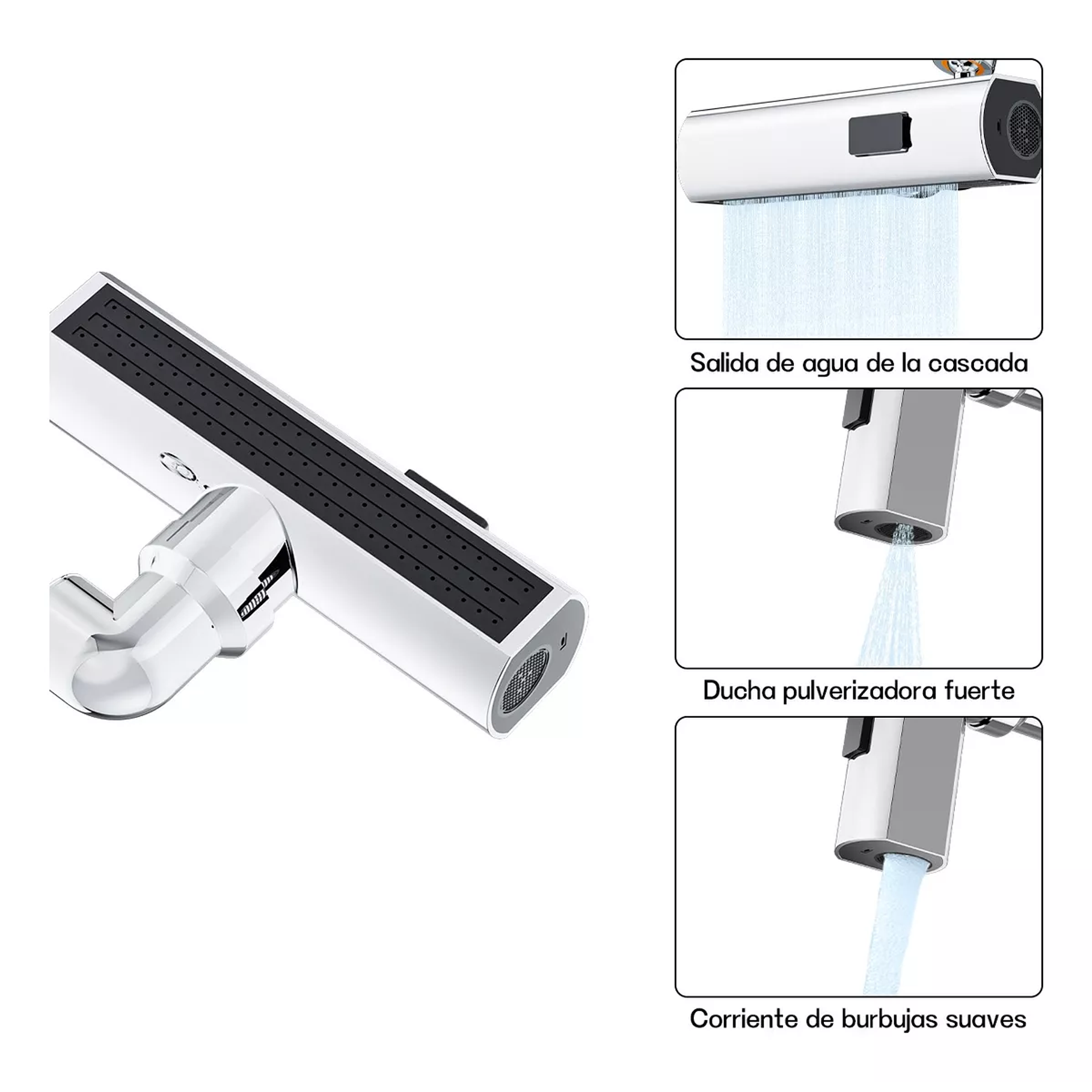 Extensor Llave Grifo Lavaplatos - Alta Presion 360° 4 Modos 5