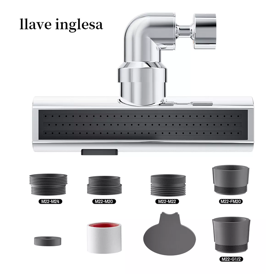 Extensor Llave Grifo Lavaplatos - Alta Presion 360° 4 Modos 6