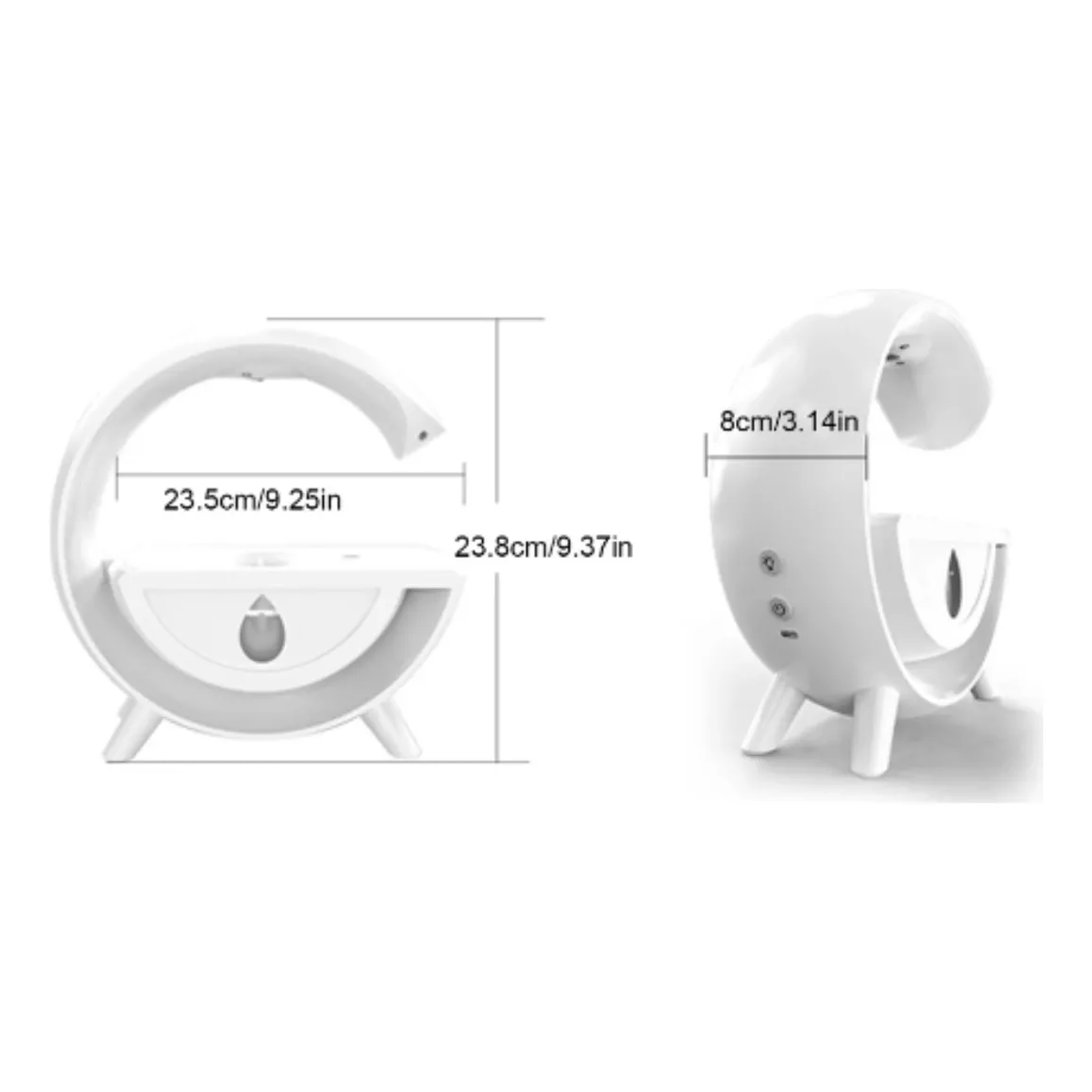 Lampara G Led Parlante Humidificador Radio Difusor Aroma 6