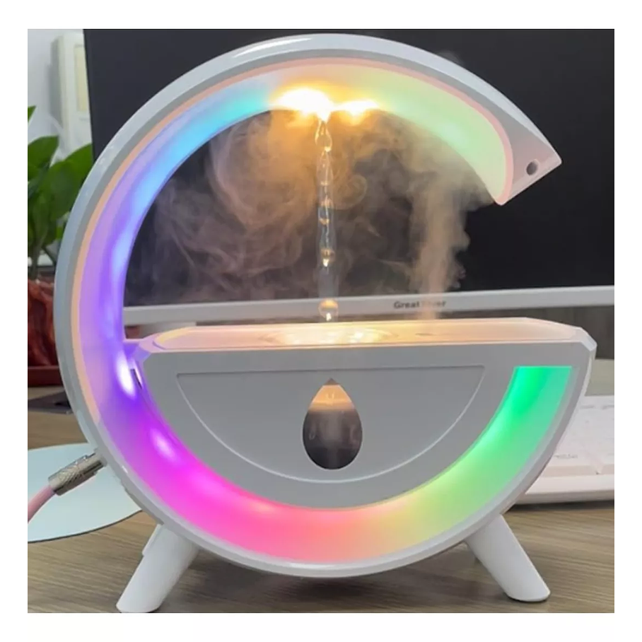 Lampara G Led Parlante Humidificador Radio Difusor Aroma 2