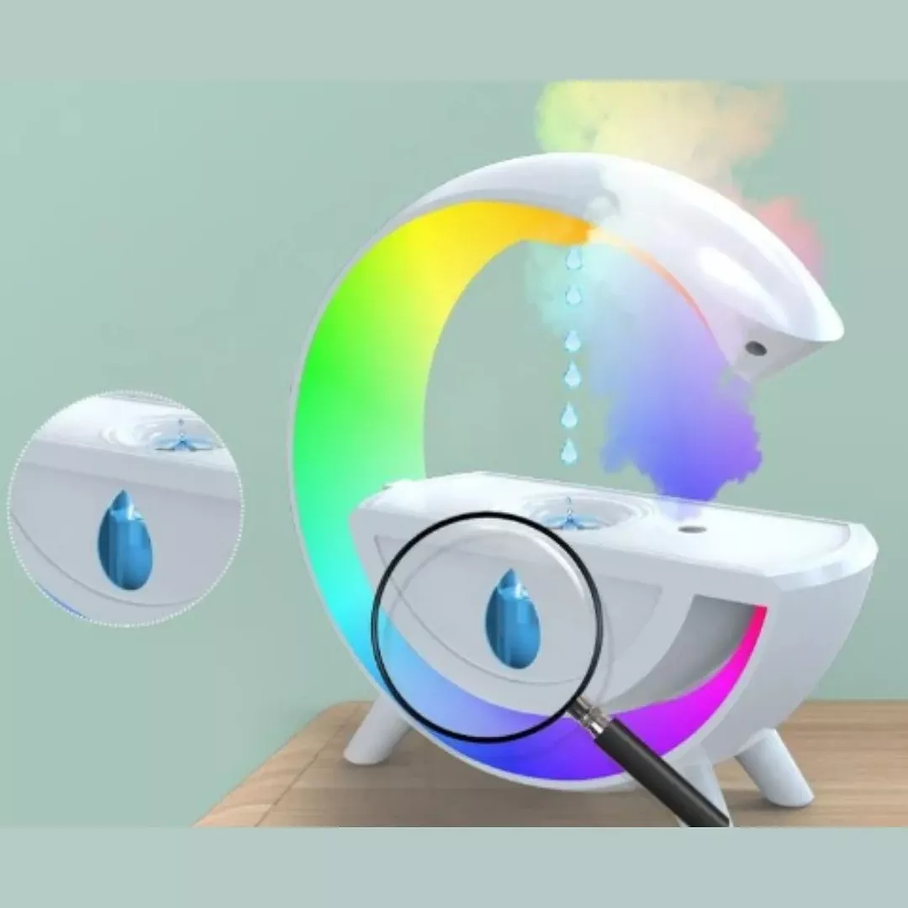 Lampara G Led Parlante Humidificador Radio Difusor Aroma 4