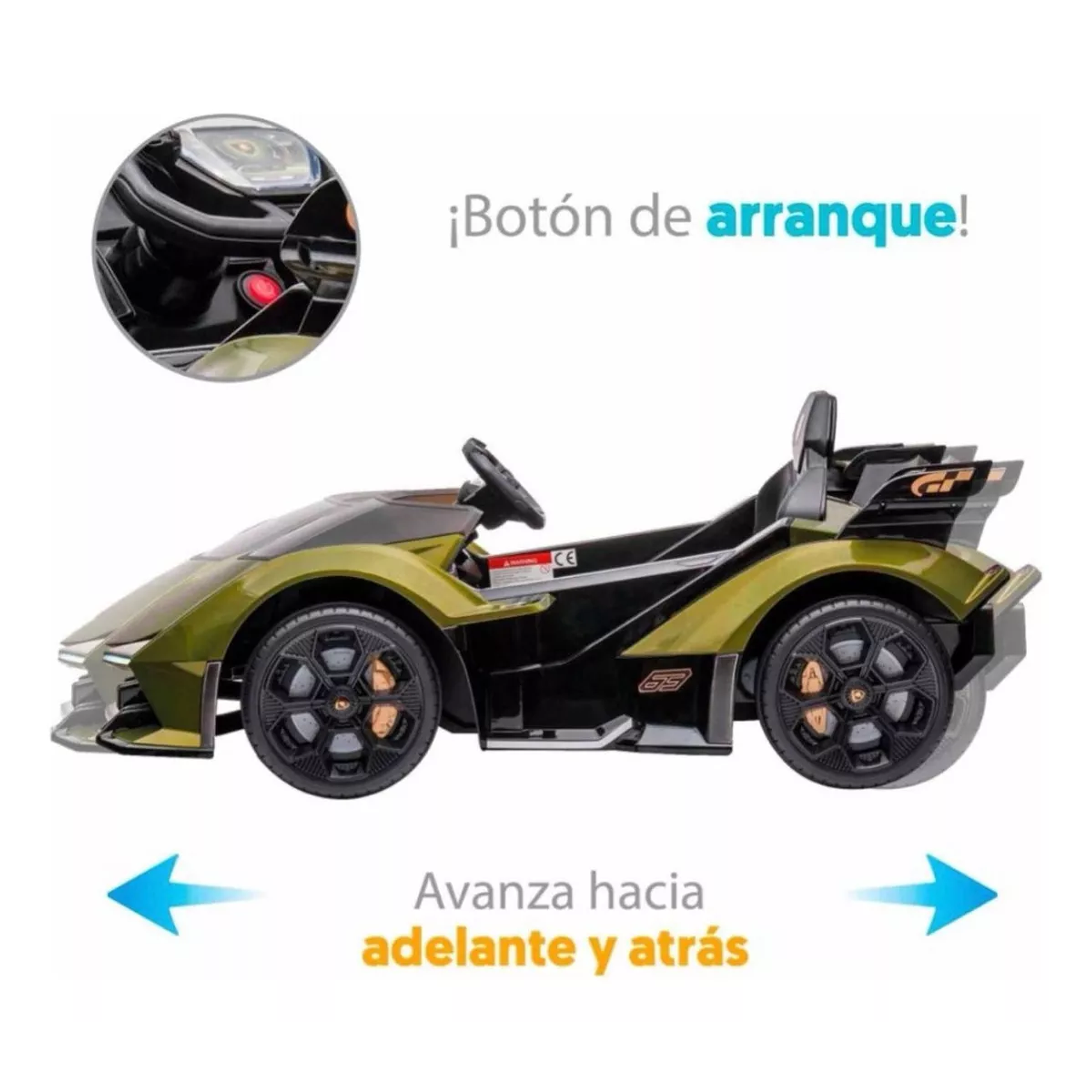 Carro Montable Eléctrico Lamborghini C/remoto Niños Navidad Color Amarillo 4