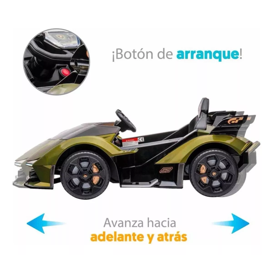 Carro Montable Eléctrico Lamborghini C/remoto Niños Navidad Color Amarillo 4