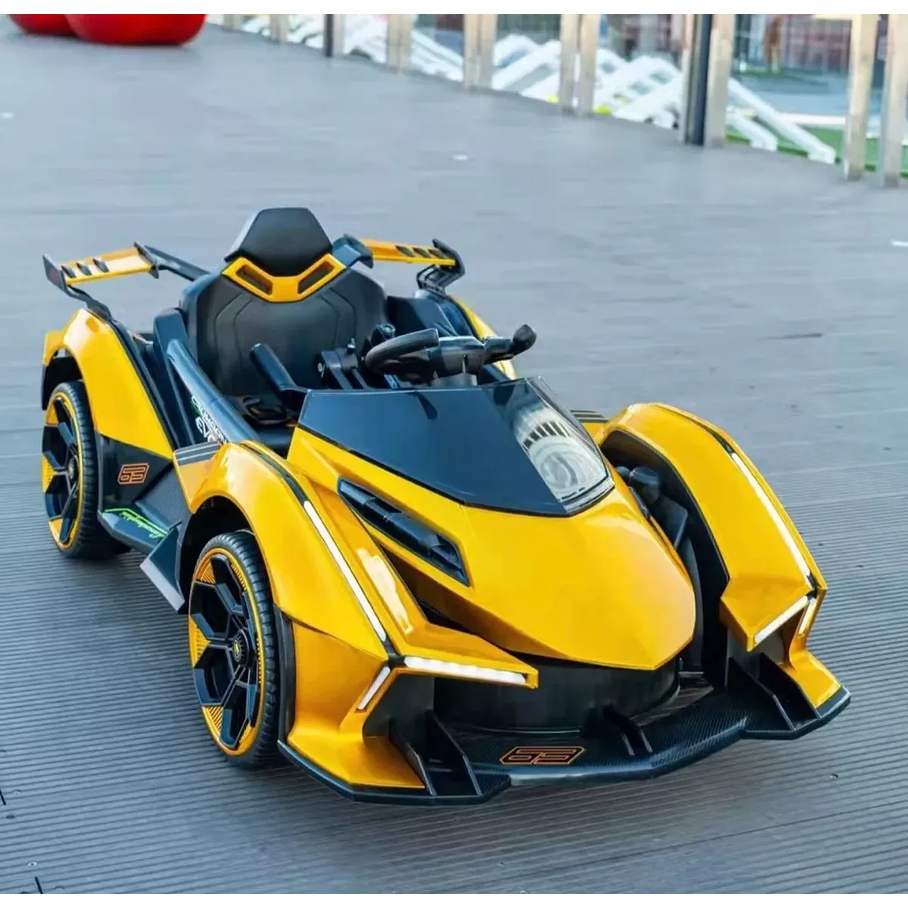 Carro Montable Eléctrico Lamborghini C/remoto Niños Navidad Color Amarillo 6