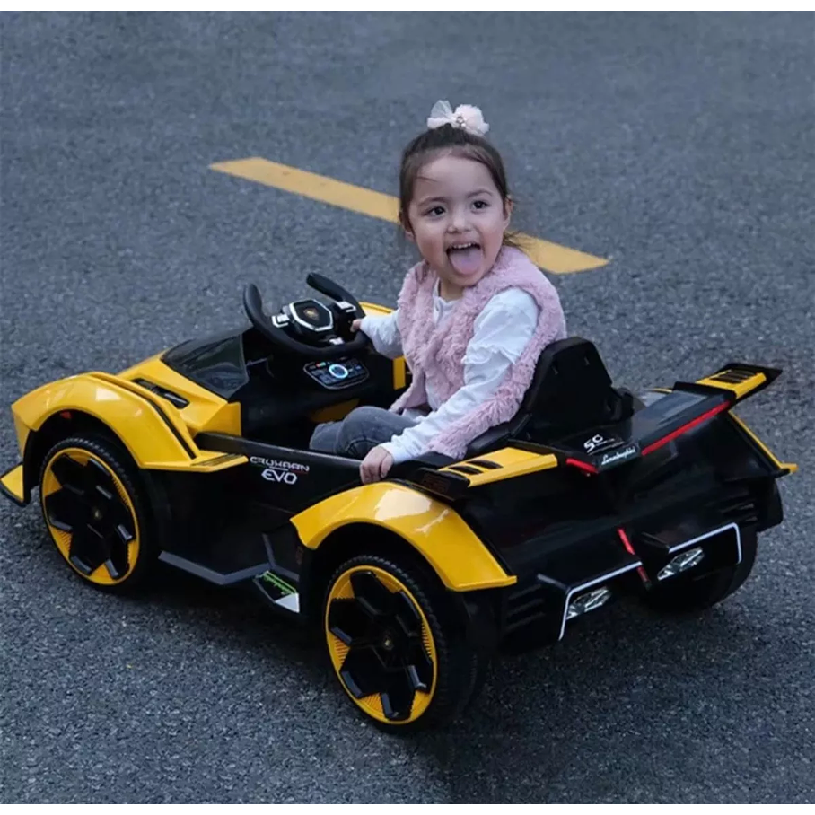 Carro Montable Eléctrico Lamborghini C/remoto Niños Navidad Color Amarillo 7