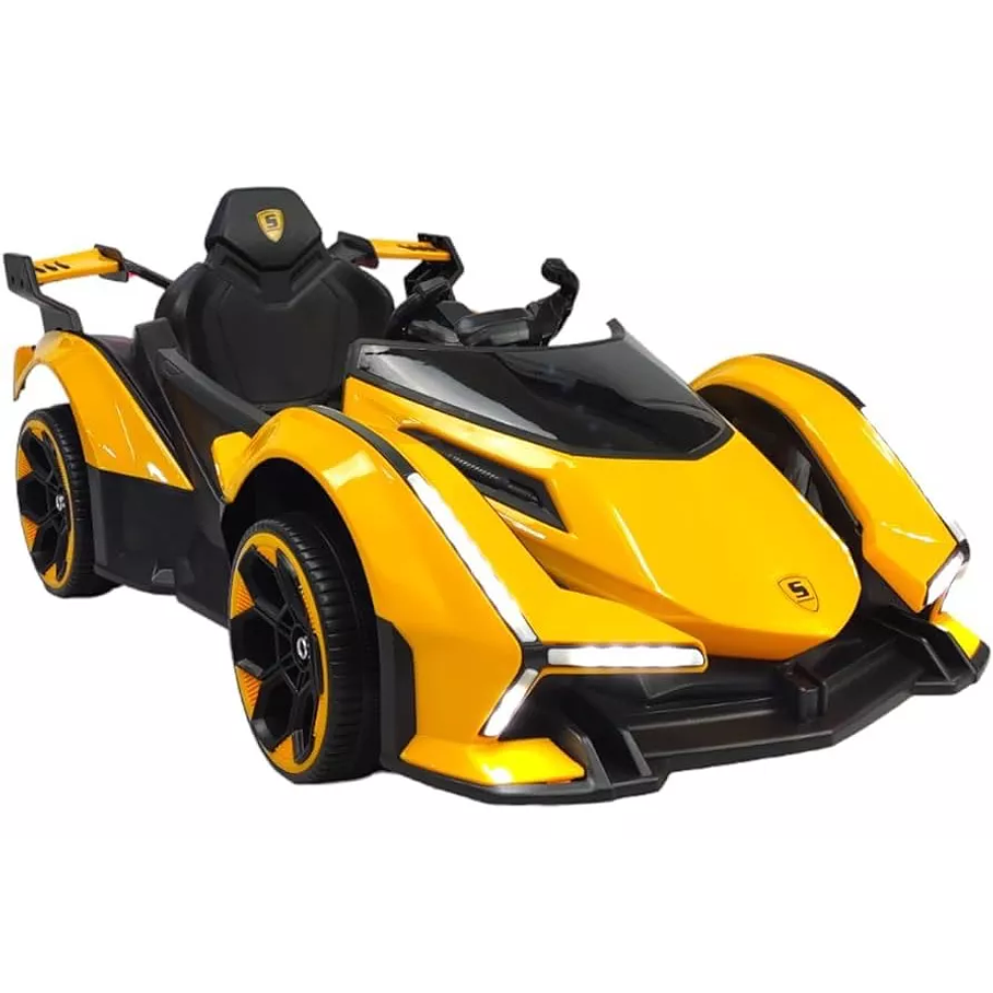 Carro Montable Eléctrico Lamborghini C/remoto Niños Navidad Color Amarillo 1