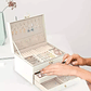 Joyero Caja De Joya Dos Capas Tipo Maleta Organizador Joyas - Miniatura 4